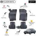 Custom Molded Rubber Floor Mat for Fiat Albea 2002 - Up Black