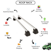 Smooth Roof Rack Cross Bars Set for Chevrolet Spark II Hatchback 2005 - 2009