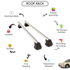 Smooth Roof Rack Cross Bars Set for Honda Accord VI Sedan 1999 - 2002