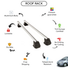 Smooth Roof Rack Cross Bars Set for Honda City Sedan 2003 - Up