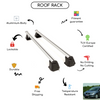 Smooth Roof Rack Cross Bars Set for Honda Civic VII Hatchback 2000 - 2005