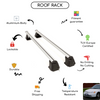 Smooth Roof Rack Cross Bars Set for Honda Civic VII Sedan 2000 - 2005