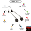 Smooth Roof Rack Cross Bars Set for Honda Integra Hatchback 1990 - 1993