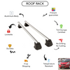 Smooth Roof Rack Cross Bars Set for Honda Jazz II Hatchback 2008 - 2015