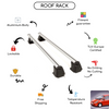 Smooth Roof Rack Cross Bars Set for Honda Jazz I Hatchback 2001 - 2008