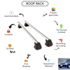 Smooth Roof Rack Cross Bars Set for Honda Logo Hatchback 1996 - 2001