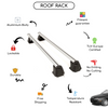 Smooth Roof Rack Cross Bars Set for Hyundai Elantra 3 Sedan 2000 - 2006