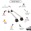 Smooth Roof Rack Cross Bars Set for Hyundai Elantra Sedan 1996 - 2000