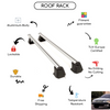 Smooth Roof Rack Cross Bars Set for Infiniti I30 Sedan 1996 - 1999