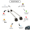 Smooth Roof Rack Cross Bars Set for LADA Vesta Sedan 2015 - Up