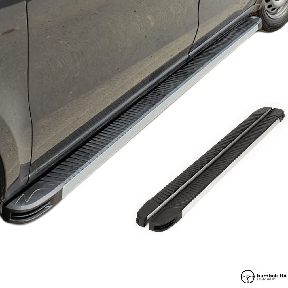 Running Board Side Step Nerf Bars For 2022+ Hyundai Santa Cruz – Round Black – 2 Pieces – Bamboli
