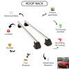 Smooth Roof Rack Cross Bars Set for Mazda 2 I Hatchback 2003 - 2007