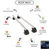 Smooth Roof Rack Cross Bars Set for Mazda 323 Hatchback 1990 - 2003