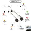 Smooth Roof Rack Cross Bars Set for Mitsubishi Grandis Minivan 2004 - Up