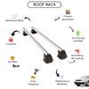 Smooth Roof Rack Cross Bars Set for Mitsubishi Lancer IX Sedan 2003 - 2007