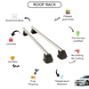 Smooth Roof Rack Cross Bars Set for Mitsubishi Lancer VI Sedan 1991 - 2000