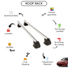 Smooth Roof Rack Cross Bars Set for Mitsubishi Lancer X Sedan 2007 - 2010