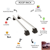 Smooth Roof Rack Cross Bars Set for Nissan Frontier Regular Cab 1998 - 2001