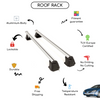 Smooth Roof Rack Cross Bars Set for Nissan Primera (P12) Hatchback 2002 - 2007