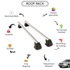 Smooth Roof Rack Cross Bars Set for Nissan Sentra Sedan 2001 - 2006