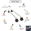 Smooth Roof Rack Cross Bars Set for Nissan Stanza Liftback 1987 - 1989
