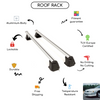 Smooth Roof Rack Cross Bars Set for Oldsmobile Cutlass Supreme 4-Door 1989 - 1997