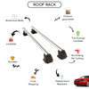 Smooth Roof Rack Cross Bars Set for Opel Astra K Hatchback 2015 - Up