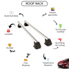 Smooth Roof Rack Cross Bars Set for Renault Megane III Hatchback 2008 - 2013