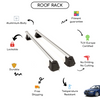 Smooth Roof Rack Cross Bars Set for Skoda Superb I Sedan 2002 - 2008
