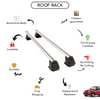 Smooth Roof Rack Cross Bars Set for Suzuki Alto Hatchback 1998 - 2014