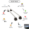 Smooth Roof Rack Cross Bars Set for Suzuki Swift Hatchback 1984 - 1988