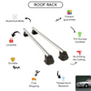 Smooth Roof Rack Cross Bars Set for Toyota Corolla (E90) Hatchback 1987 - 1991