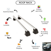 Smooth Roof Rack Cross Bars Set for Toyota Corolla Verso 2 Compactvan 2001 - 2006