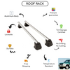 Smooth Roof Rack Cross Bars Set for Toyota Land Cruiser 90 SUV 1996 - 2002