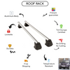 Smooth Roof Rack Cross Bars Set for Toyota Urban Cruiser Hatchback 2009 - Up