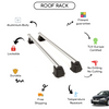 Smooth Roof Rack Cross Bars Set for Volkswagen Jetta V Sedan 2005 - 2011