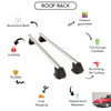 Smooth Roof Rack Cross Bars Set for Volkswagen Passat B3 Sedan 1988 - 1993