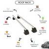 Smooth Roof Rack Cross Bars Set for Volkswagen Passat B6 Sedan 2005 - 2011