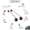 Smooth Roof Rack Cross Bars Set for Volkswagen Polo IV Hatchback 2001 - 2009