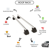 Smooth Roof Rack Cross Bars Set for Volvo S40 II Sedan 2003 - 2012