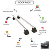 Smooth Roof Rack Cross Bars Set for Volvo S40 I Sedan 1996 - 2003