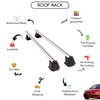 Smooth Roof Rack Cross Bars Set for Alfa Romeo 147 Hatchback 2001 - 2003