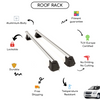 Smooth Roof Rack Cross Bars Set for Chevrolet Cobalt II 2011 - Up