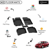 4D Premium Rubber Car Floor Mat for Hyundai Accent Blue/Solaris 2011 - 2016