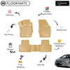 3D Molded Interior Beige Car Floor Mat for Hyundai Elantra 2016 - Up