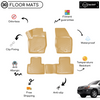 3D Molded Interior Beige Car Floor Mat for Kia Sportage 2005 - 2009