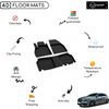 4D Premium Rubber Car Floor Mat for Mercedes A Class W176 2012 - 2017
