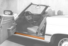 Pair Rubber Door Sill Cover Protection For Mercedes-Benz R107 C107 W107 SL Class - Beige 1076860180 1076860280