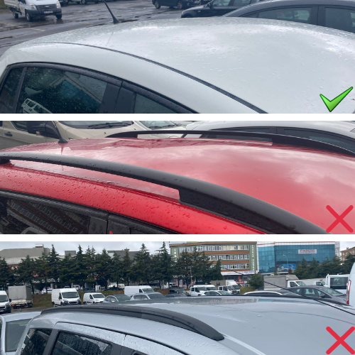 Smooth Roof Rack Cross Bars Set for Toyota Avensis II Sedan 2002 - 2008