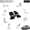 4D Premium Rubber Car Floor Mat for Renault Fluence 2009 - 2020